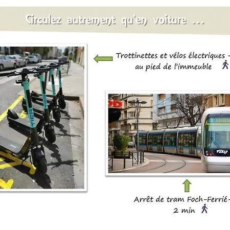 L'olivier - T2 Moderne Et Chaleureux - Garage Gratuit & Tram Grenoble