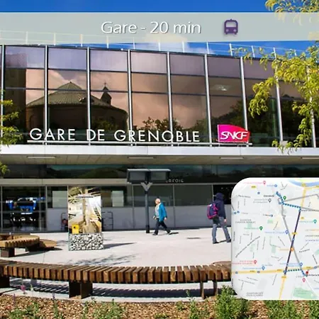 L'olivier - T2 Moderne Et Chaleureux - Garage Gratuit & Tram דירה גרנובל